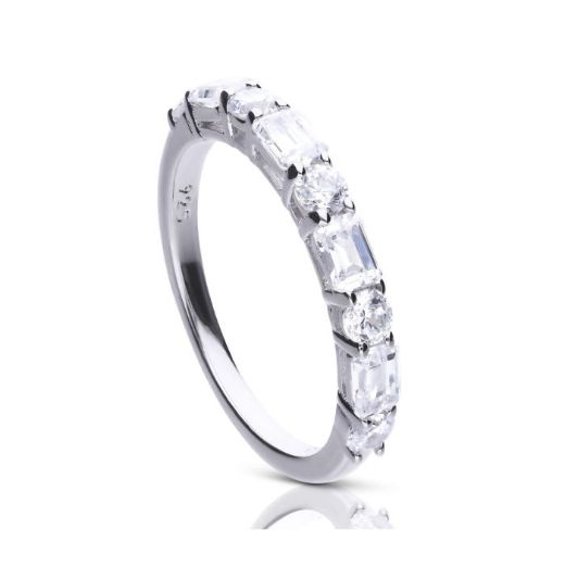Picture of Baguette and Round Zirconia Ring