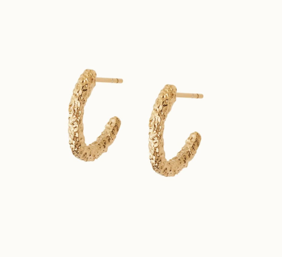 Picture of Coral Midi 18ct Gold Plated Hoop Earrings