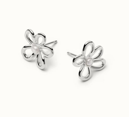 Picture of Daisy Bow Silver Stud Earrings