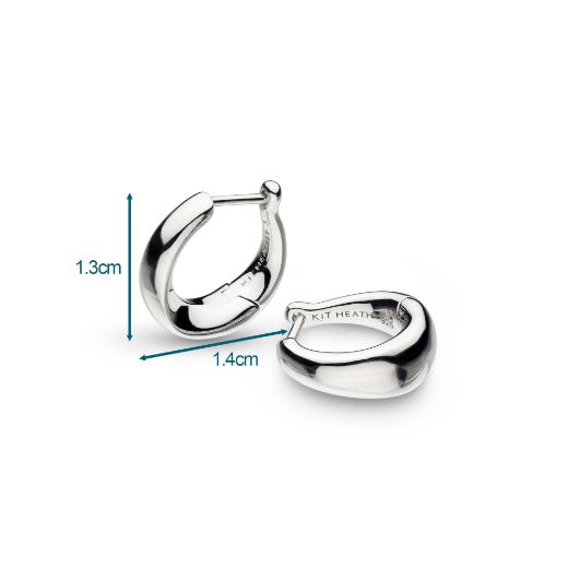 Picture of Bevel Cirque Small Hinged Huggie Hoop Earrings