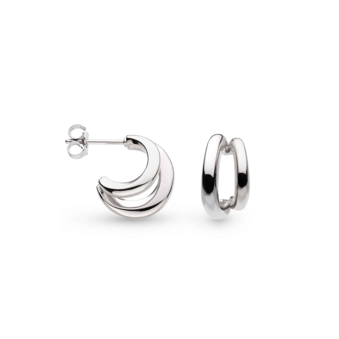Picture of Bevel Cirque Link Twin Hoop Earrings