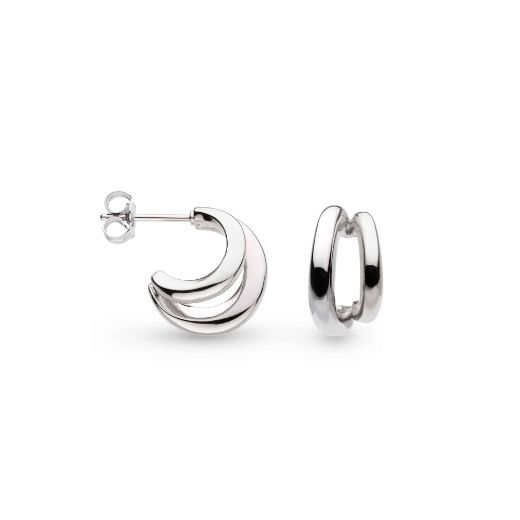 Picture of Bevel Cirque Link Twin Hoop Earrings