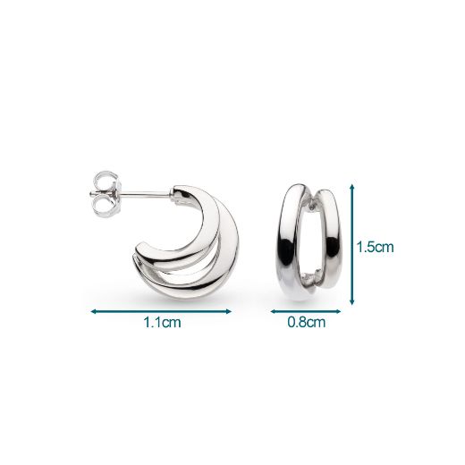 Picture of Bevel Cirque Link Twin Hoop Earrings