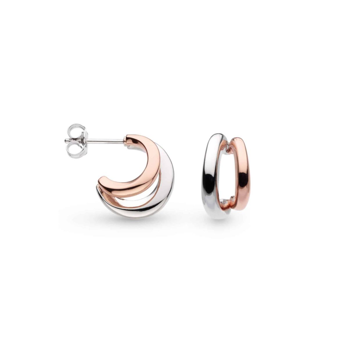 Picture of Bevel Cirque Link Blush Twin Hoop Earrings