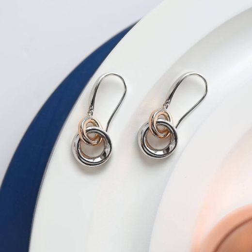 Picture of Bevel Cirque Link Blush Drop Earrings