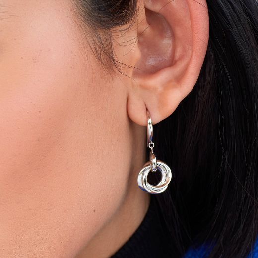 Picture of Bevel Trilogy Link Drop Earrings