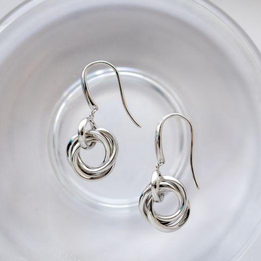 Picture of Bevel Trilogy Link Drop Earrings