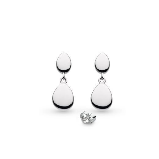 Picture of Pebble Twin Droplet Drop Earrings