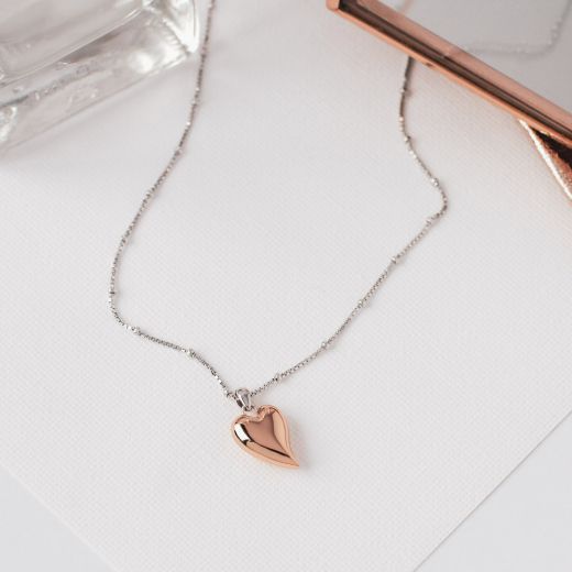 Picture of Desire Cherish Blush Heart Necklace Rose Gold