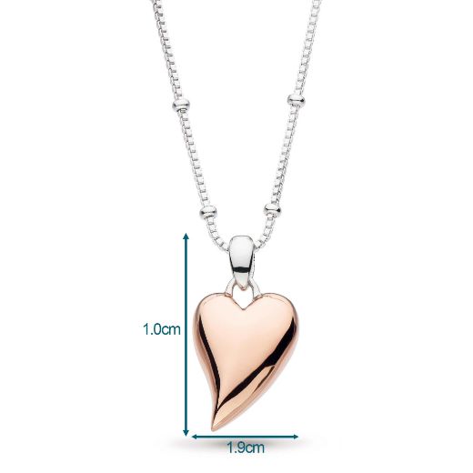 Picture of Desire Cherish Blush Heart Necklace Rose Gold